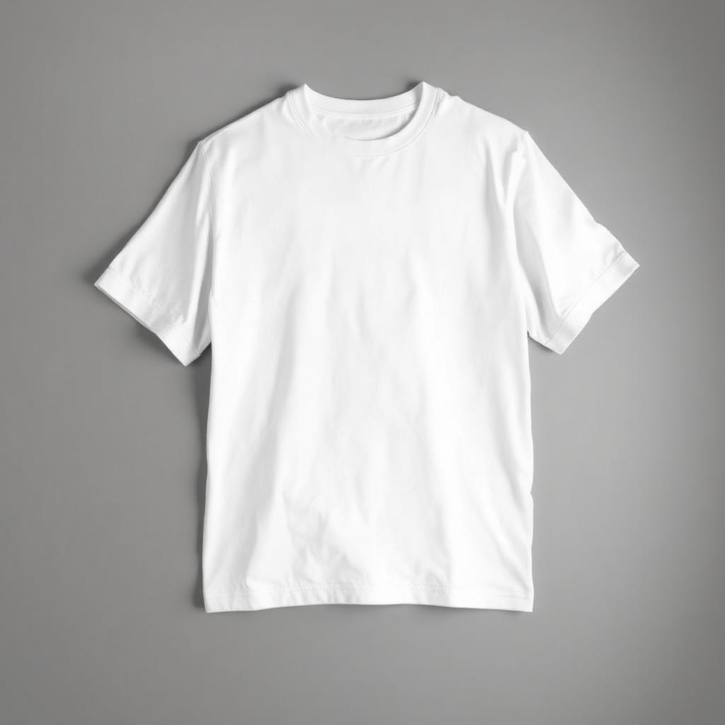 Blank white short sleeve tee, front